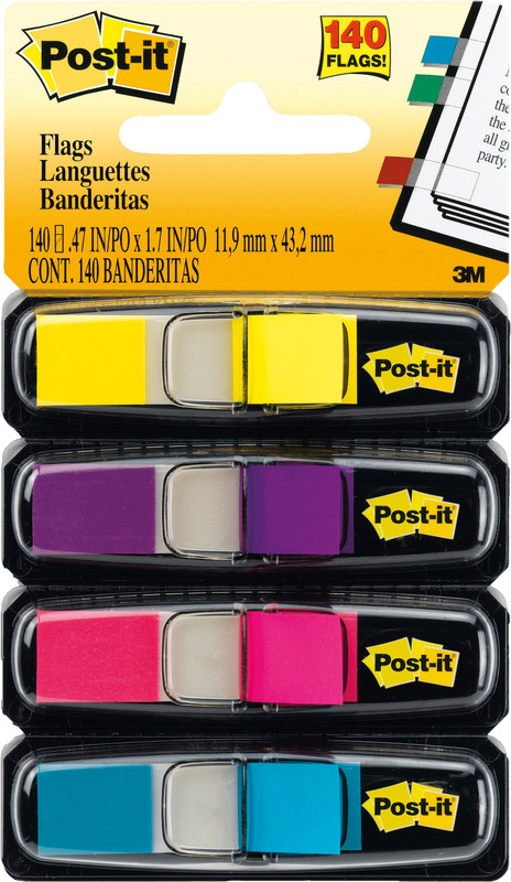 Post-it Index683 petit 4-couleurs neon