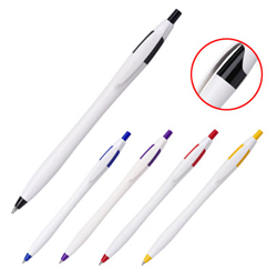 Stylo à bille DJ66 blanc -bleu/mine bleu