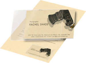 Poch.cartes-vis.60x95mm autocoll.100pcs