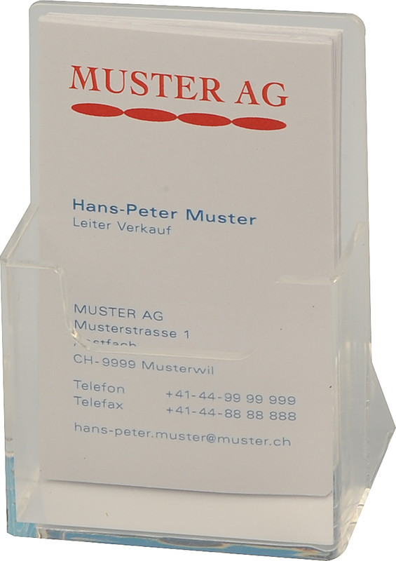 Support carte visite haut