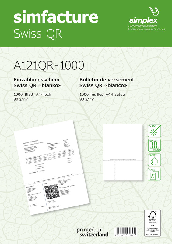 Simfacture Swiss QR A4 90g FSC