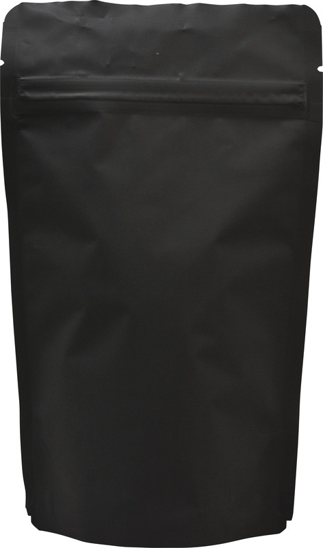 Sachet à fond plat noir mat