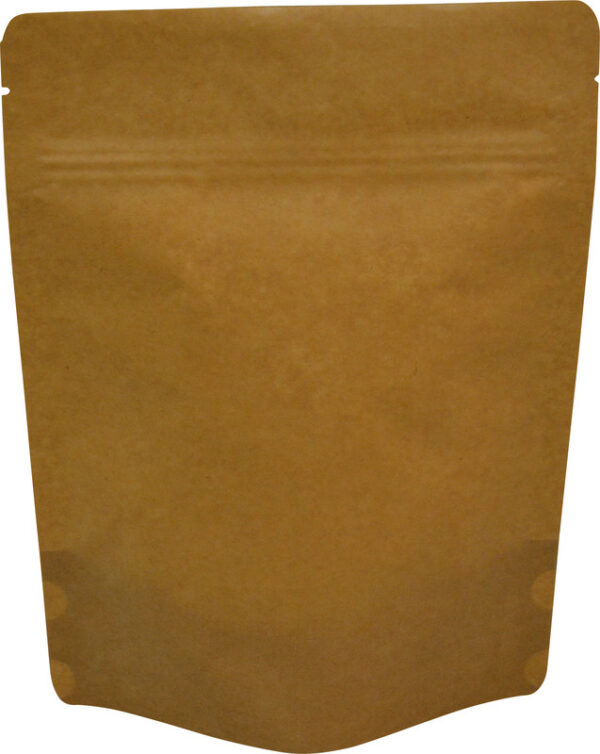 Sachet à fond plat brun kraft
