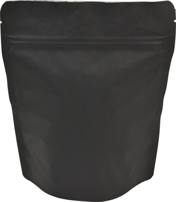 Sachet à fond plat noir mat