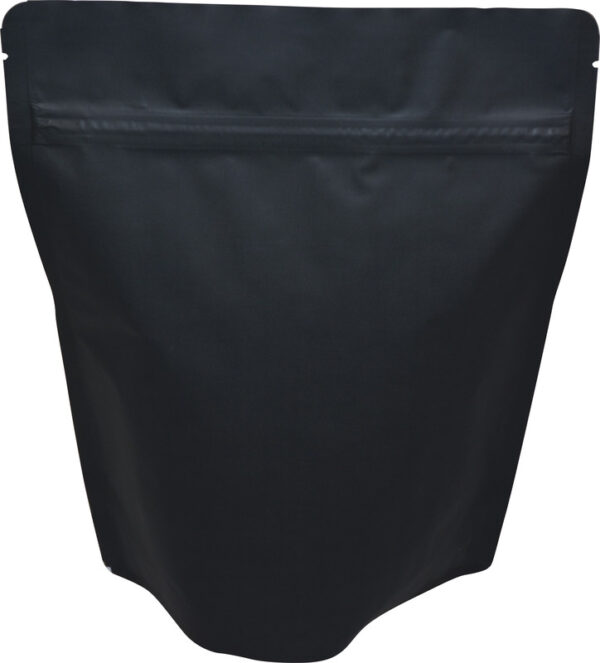 Sachet à fond plat noir mat