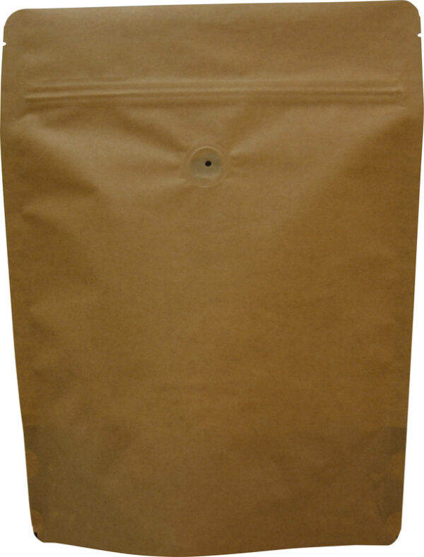 Sachet à fond plat brun kraft