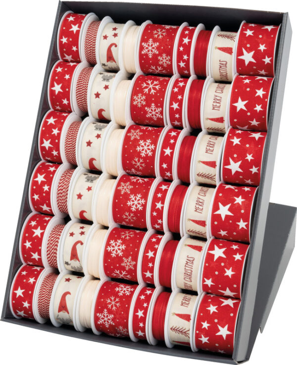 N'Rub.cadeau rouge/blanc lutin