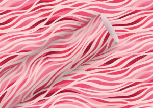 papier cadeau Kraft Waves pink