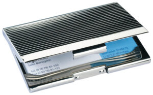 Box cartes de visite chromé