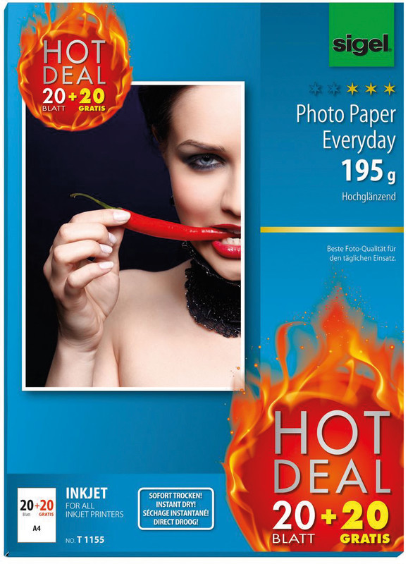 Papier photo A4 195g 20+20flls