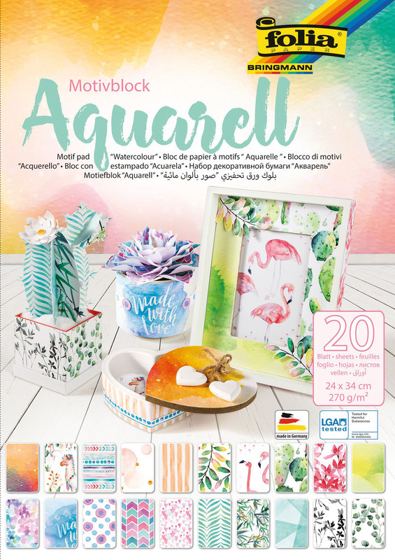 Bloc motiv aquarelle 24x34cm
