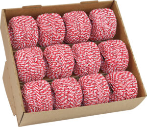 Corde coton DONAU rouge/blanc