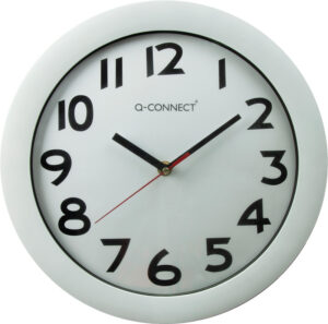 Horloge mur.plast. 28cm chrome
